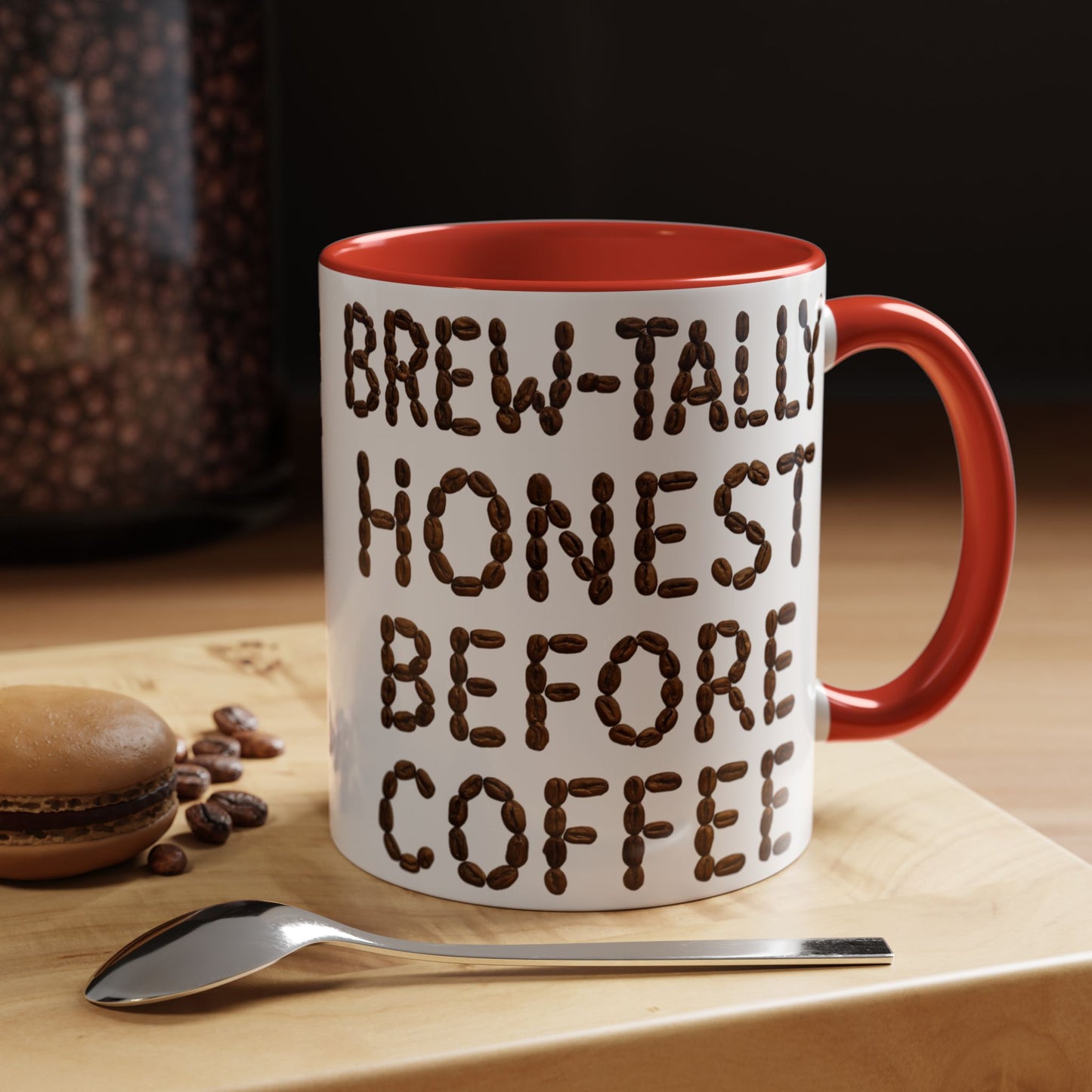 Brew-Tally Honest Before Coffee Mug | Fun Coffee Lover Gift | Humorous Mug for Morning Routine | Black Accented 11oz or 15oz Option