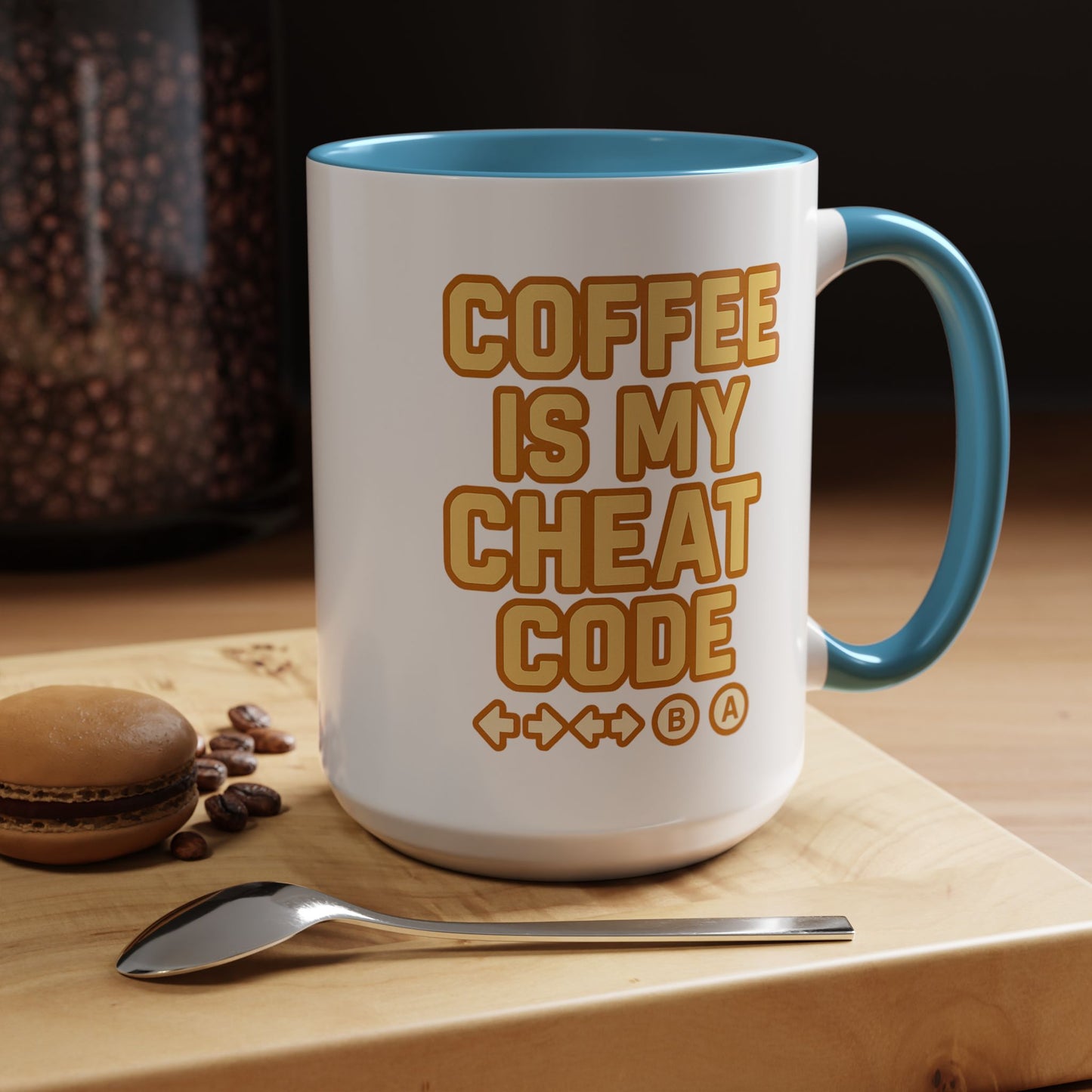 Coffee is My Cheat Code, Game Themed Gift, Funny Mug for Gamers, Gaming Accessory, Birthday Gift for Him