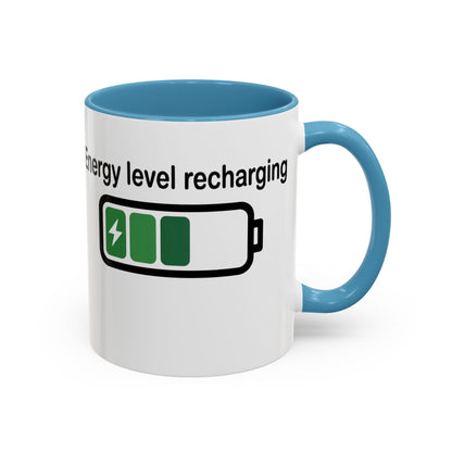 Recharge Your Energy Level, Gift for Tech Lovers, Office Desk Essential, Fun Quote Mug, Unique [...]