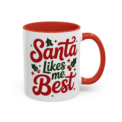 Santa Likes Me Best, Winter Decor, Gift for Coffee Lovers, Unique Present