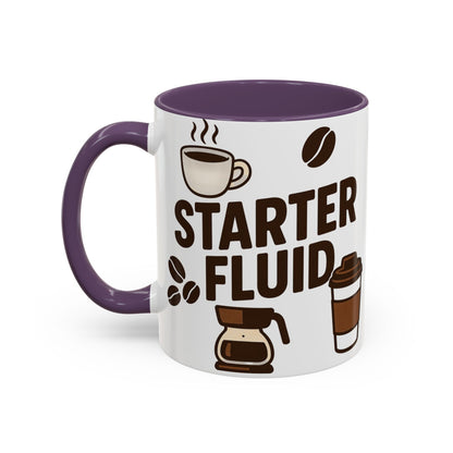 Starter Fluid Coffee Lover's Accent Mug – Perfect Gift for Birthdays, Holidays, or Office Use, Great for Your Morning Brew