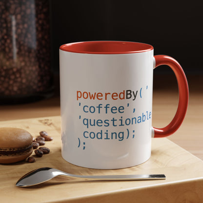 Coffee-Themed Accent Mug with Programmer Humor, Gift for Coders, Computer Enthusiasts, Office Use, Birthday, Tech Celebration