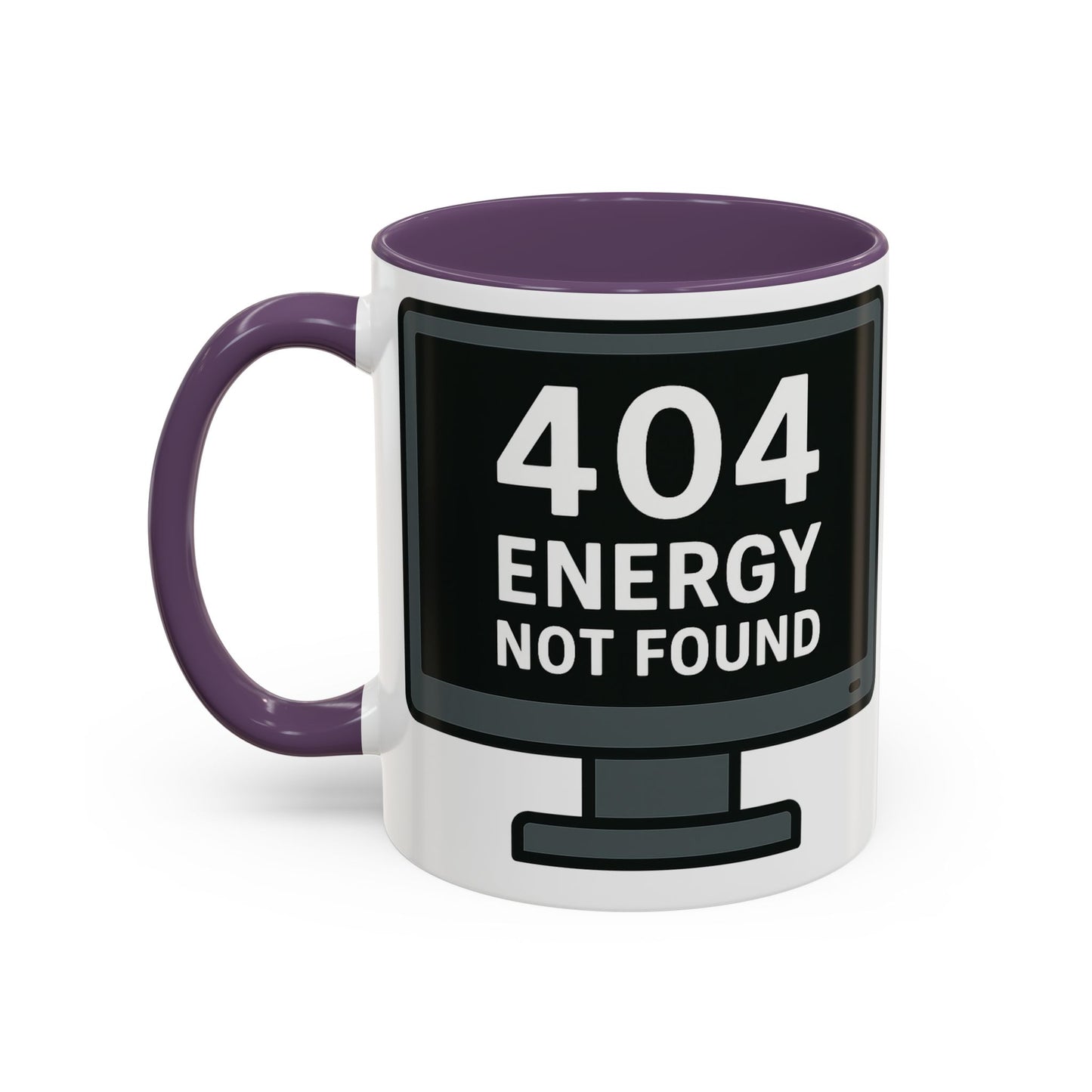 Humorous 404 Energy Not Found Coffee Mug, Funny Gift for Programmers, Unique Office Mug, Tech Lover's Gift, Coffee Lovers Mug
