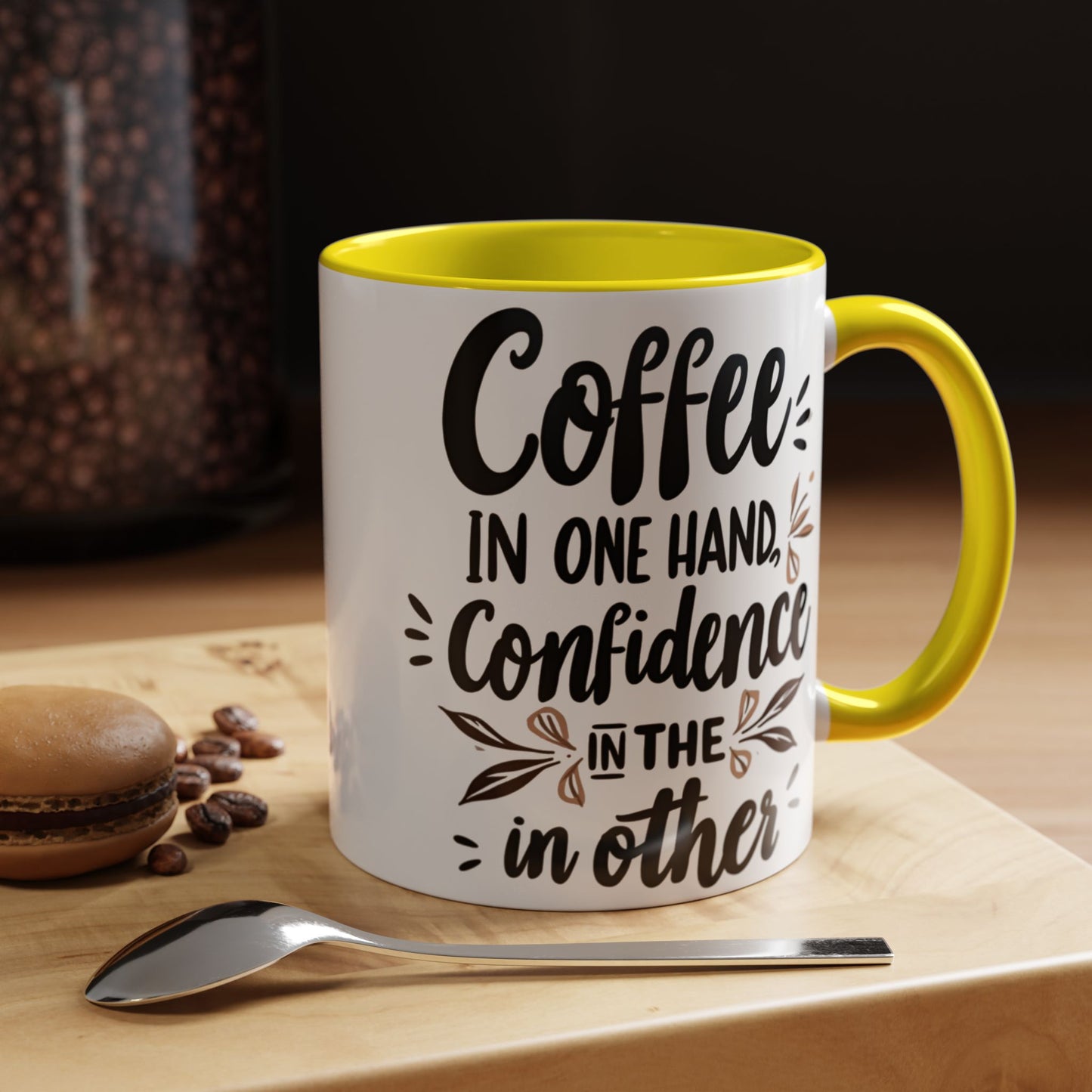 Coffee Confidence Accent Mug - Motivational 11oz & 15oz