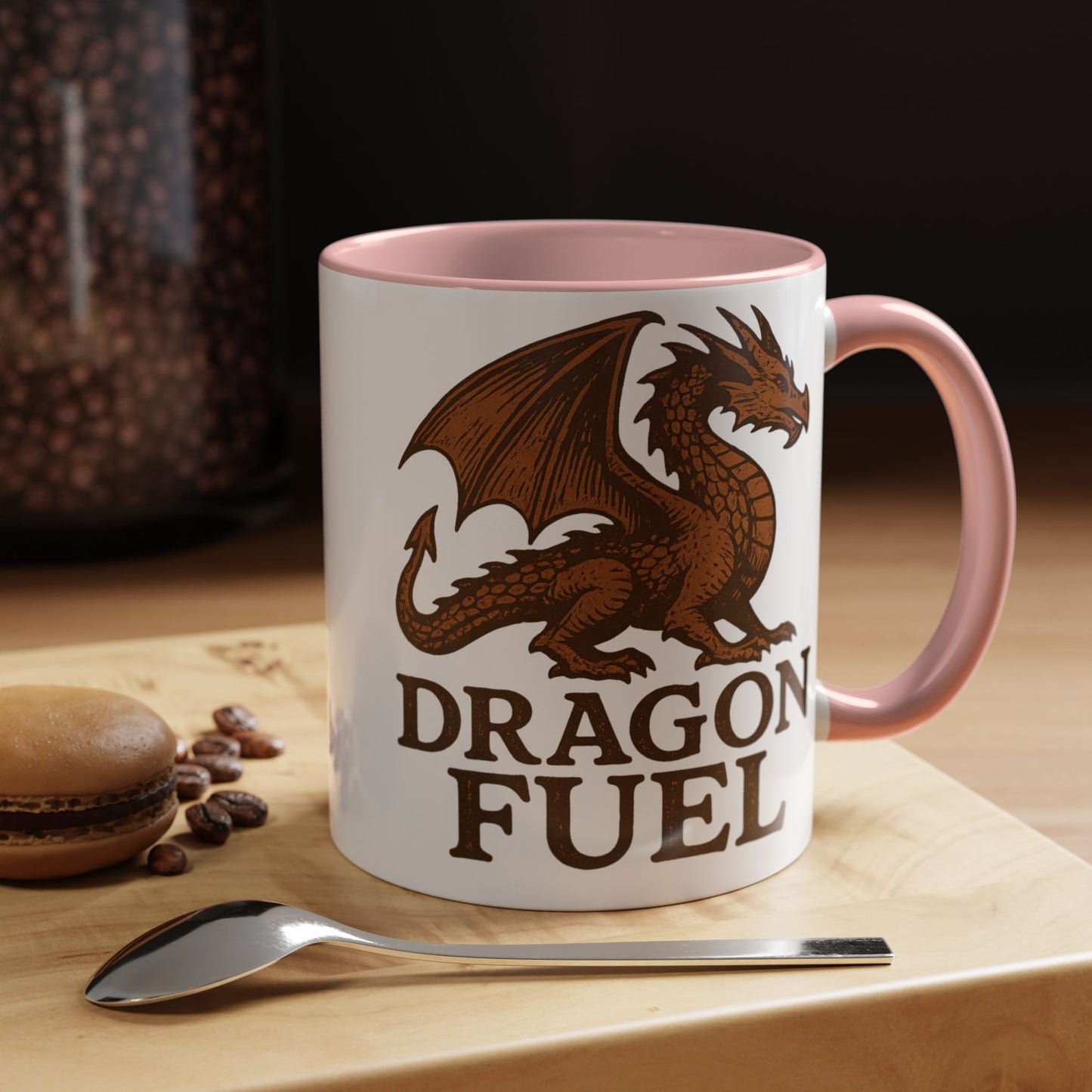 Dragon Fuel Coffee Mug - 11/15oz, Fantasy Gift for Gamers, Unique Dragon Lover's Cup, Dungeons & Dragons Drinkware, Gift for Wizards