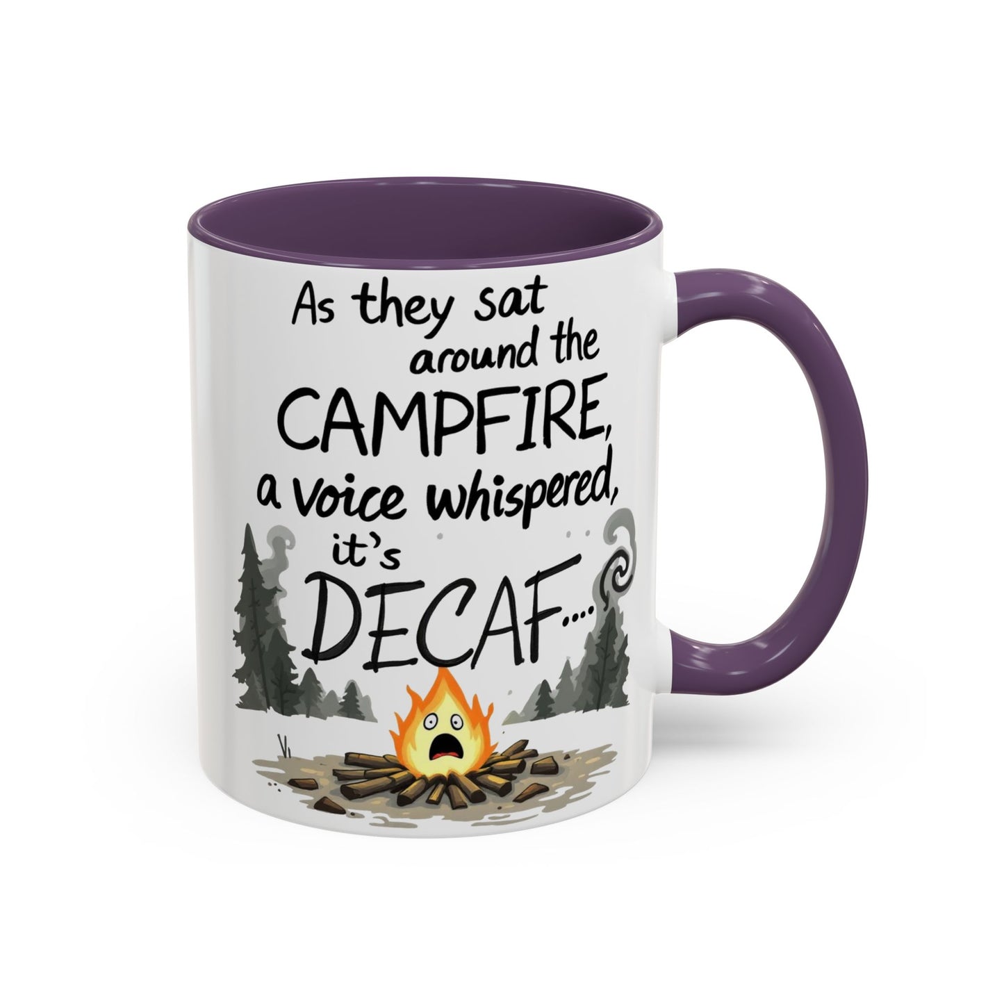 Scary Campfire Decaf Story Coffee Mug - Fun Gift for Outdoor Lovers, Camping, Hiking