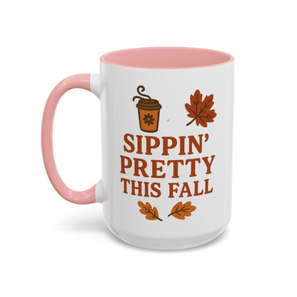 Sippin’ pretty this fall - Accent Coffee Mug (11, 15oz)
