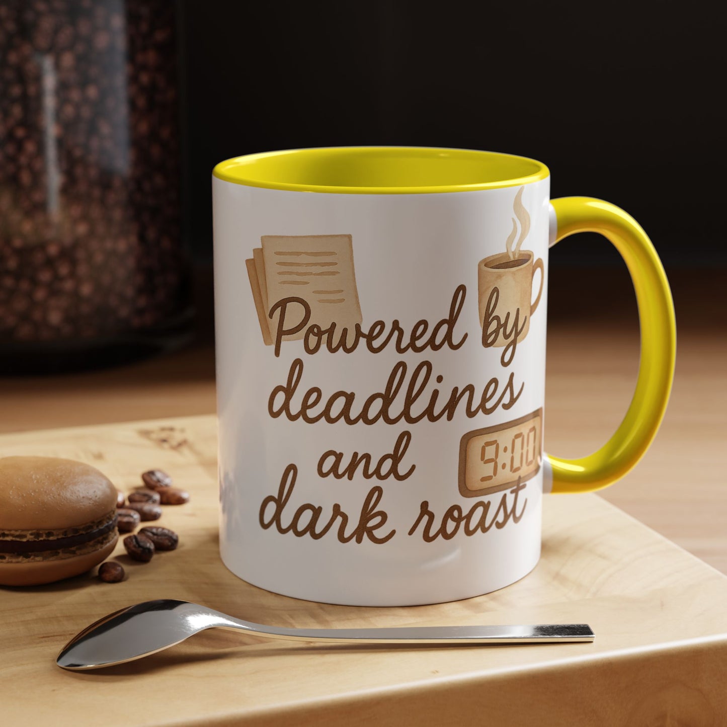 Powered by Deadlines and Dark Roast - Gift for Coffee Lover, Journalist