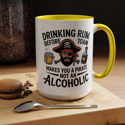 Pirate-Themed Coffee Mug, Fun Gift for Rum Lovers, Perfect for Pirate Parties, Nautical Decor, Unique Holiday Present