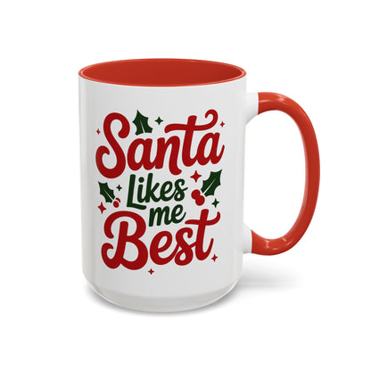 Santa Likes Me Best, Winter Decor, Gift for Coffee Lovers, Unique Present