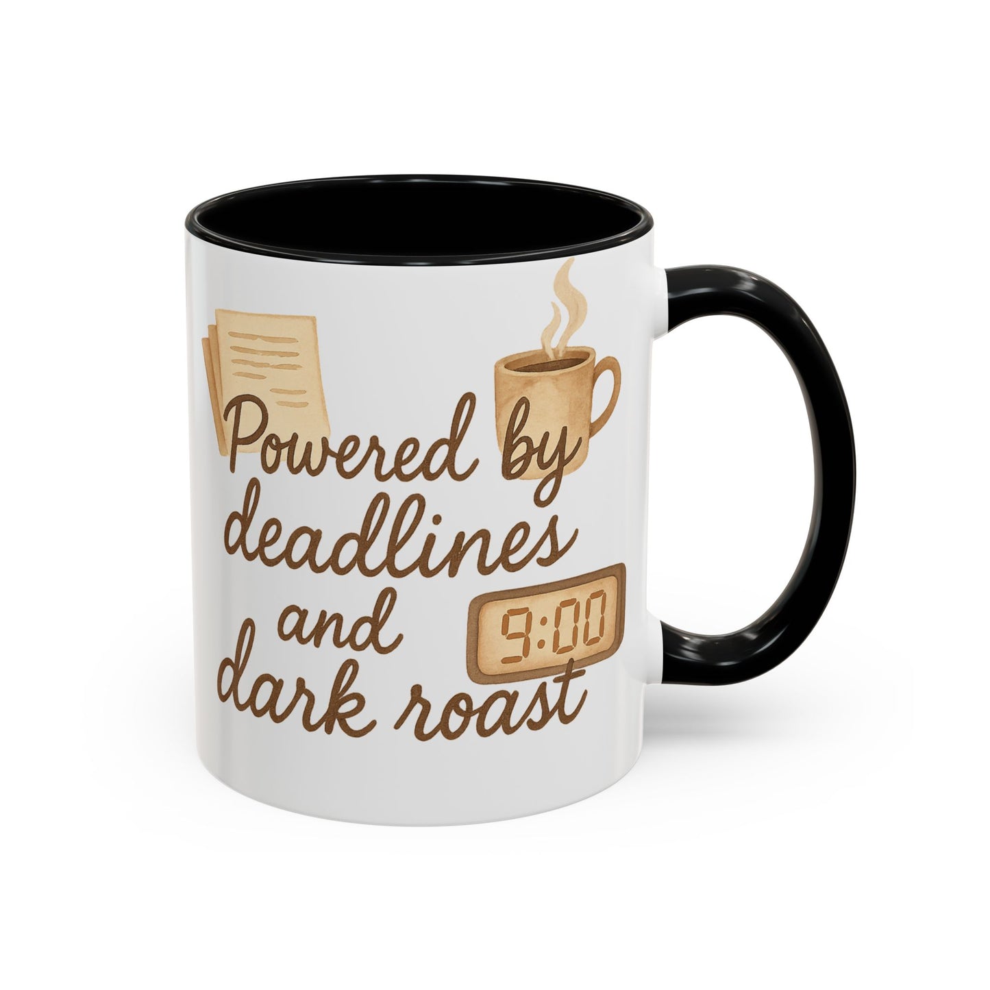 Powered by Deadlines and Dark Roast - Gift for Coffee Lover, Journalist