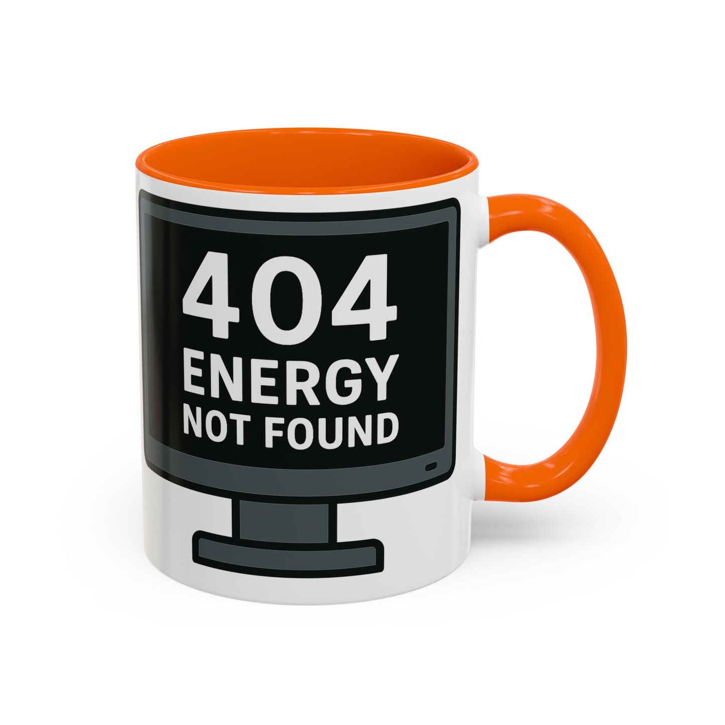 Humorous 404 Energy Not Found Coffee Mug, Funny Gift for Programmers, Unique Office Mug, Tech Lover's Gift, Coffee Lovers Mug