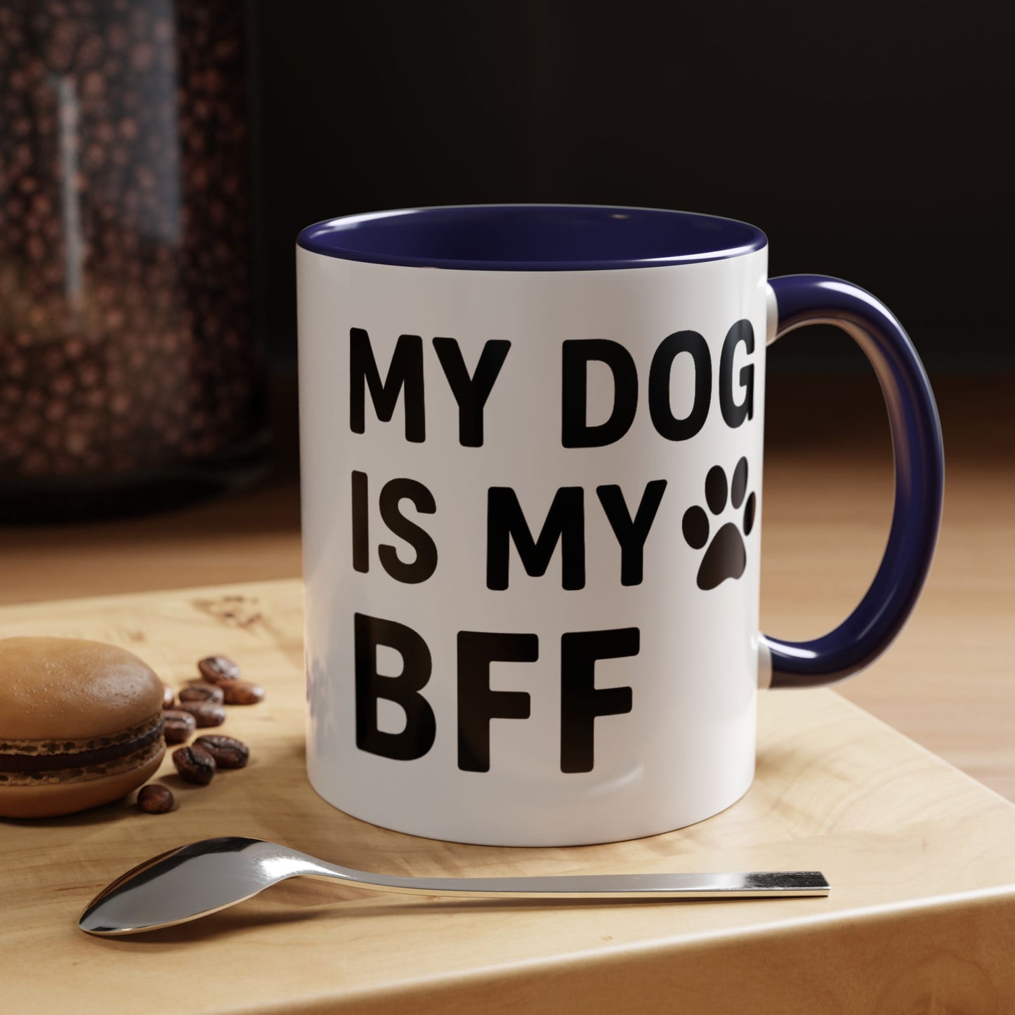 My Dog is My BFF, Pet Owner Gift, Animal Lover Mug, Cute Dog Theme, Personalized Pet Mug