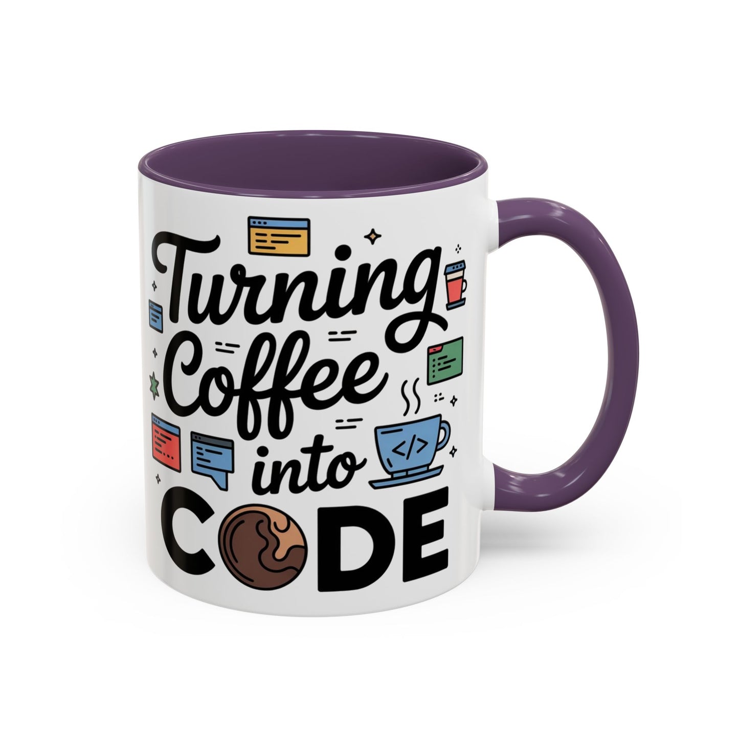 Turning Coffee into Code Mug, Programmer Gift, Coffee Lovers Cup, Tech Humor, Office Decor, Geeky Coffee Mug
