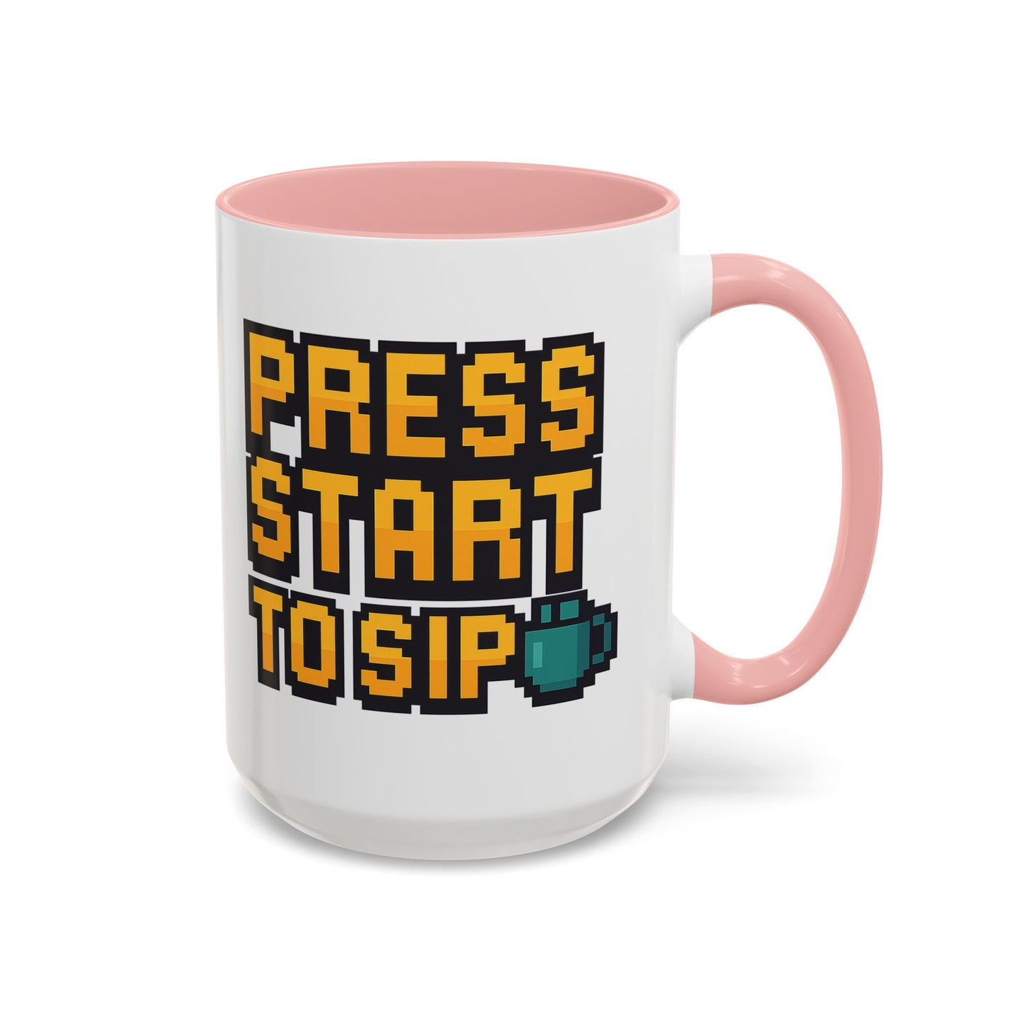 Gamer Coffee Mug, Press Start To Sip, Video Game Gift, Fun Kitchenware, Gaming Decor, Retro Style Mug