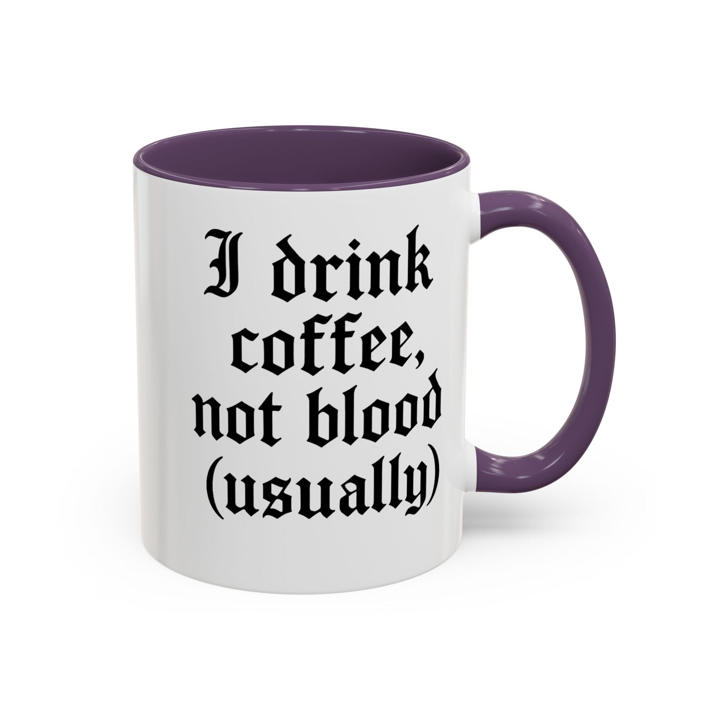 I Drink Coffee Not Blood (Usually), Funny Gift for Coffee Lovers, Black Accent Mug, Unique Kitchen Decor, [...]