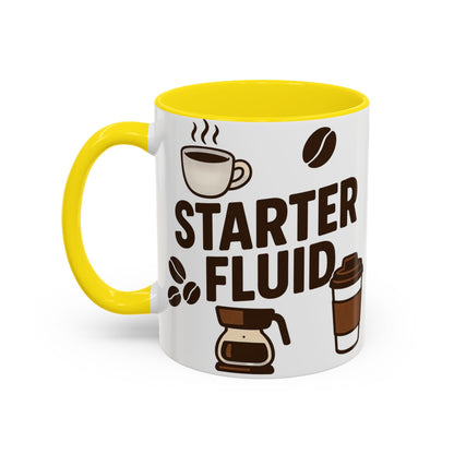 Starter Fluid Coffee Lover's Accent Mug – Perfect Gift for Birthdays, Holidays, or Office Use, Great for Your Morning Brew