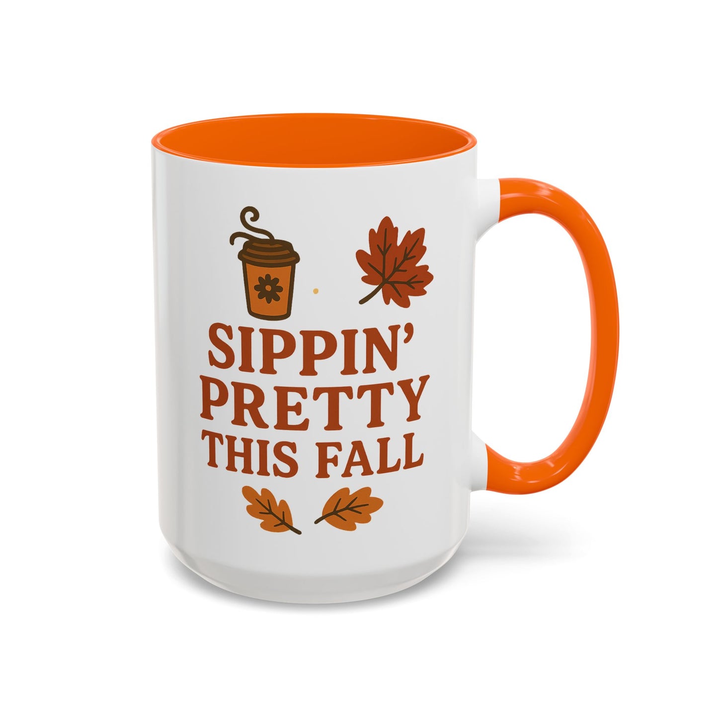 Sippin’ pretty this fall - Accent Coffee Mug (11, 15oz)