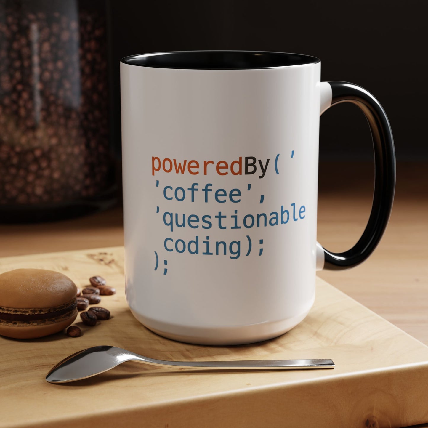 Coffee-Themed Accent Mug with Programmer Humor, Gift for Coders, Computer Enthusiasts, Office Use, Birthday, Tech Celebration