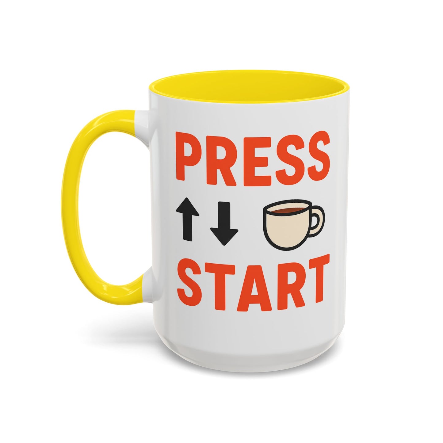 Press Start Retro Gamer Design, Fun Gifts for Gamers, Office Essentials, Tea Lovers, Unique Home Decor