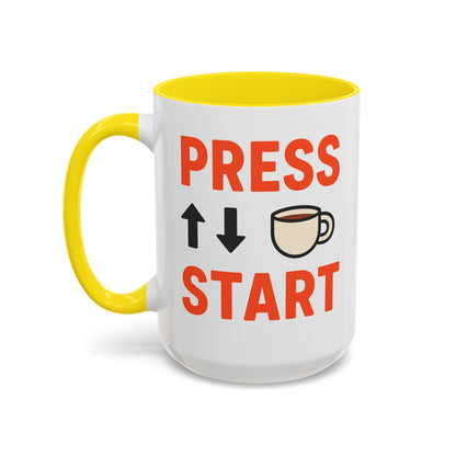 Press Start Retro Gamer Design, Fun Gifts for Gamers, Office Essentials, Tea Lovers, Unique Home Decor