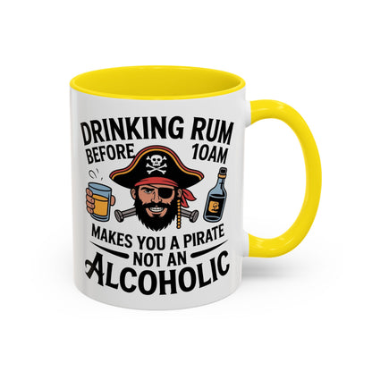 Pirate-Themed Coffee Mug, Fun Gift for Rum Lovers, Perfect for Pirate Parties, Nautical Decor, Unique Holiday Present