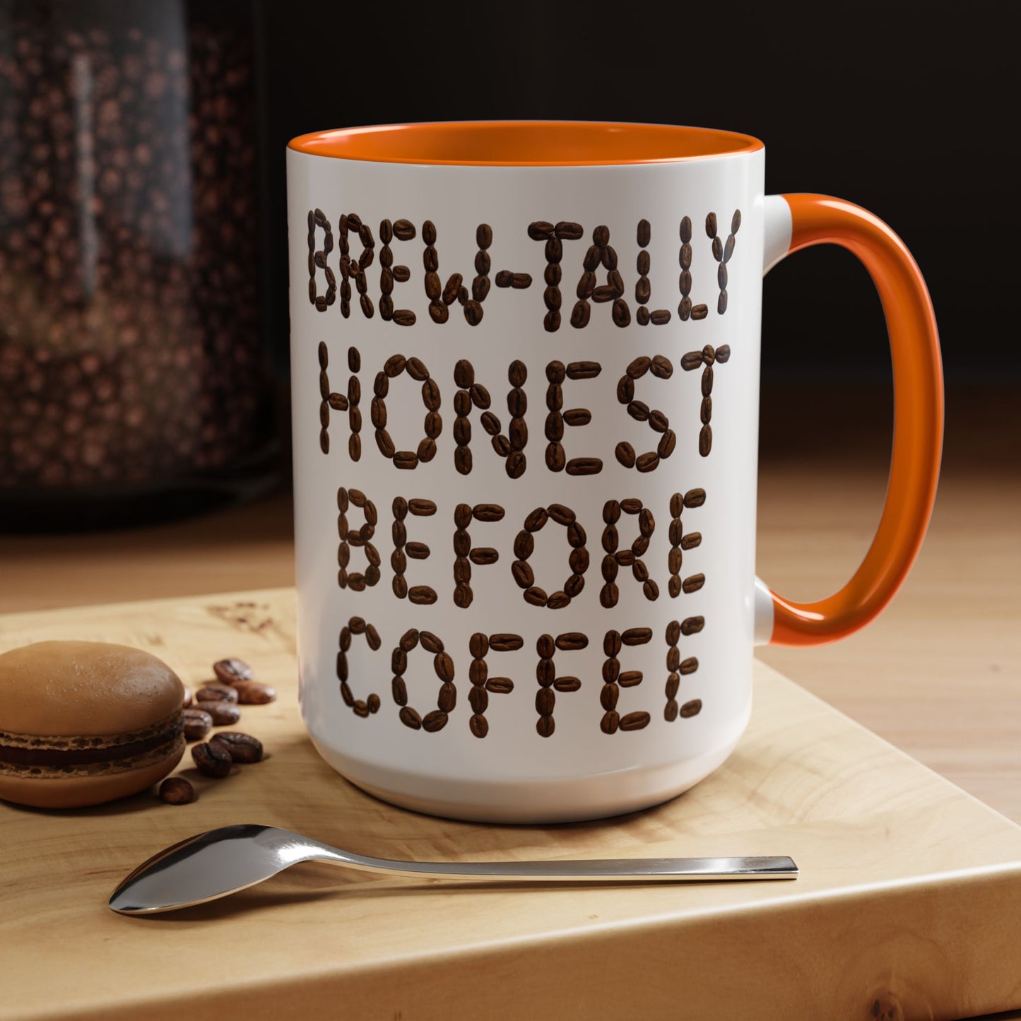 Brew-Tally Honest Before Coffee Mug | Fun Coffee Lover Gift | Humorous Mug for Morning Routine | Black Accented 11oz or 15oz Option
