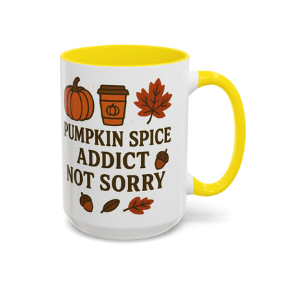 Pumpkin Spice Addict Coffee Mug, Cozy Fall Gift for Coffee Lovers, Autumn Decor, Cute Mug for Thanksgiving