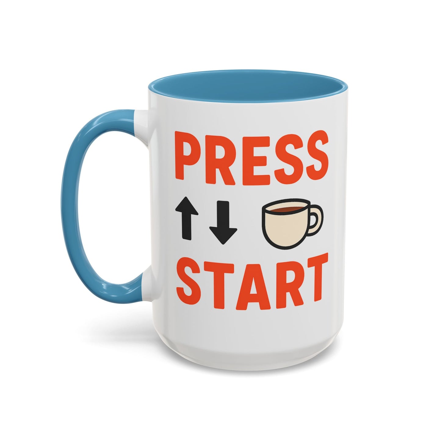 Press Start Retro Gamer Design, Fun Gifts for Gamers, Office Essentials, Tea Lovers, Unique Home Decor