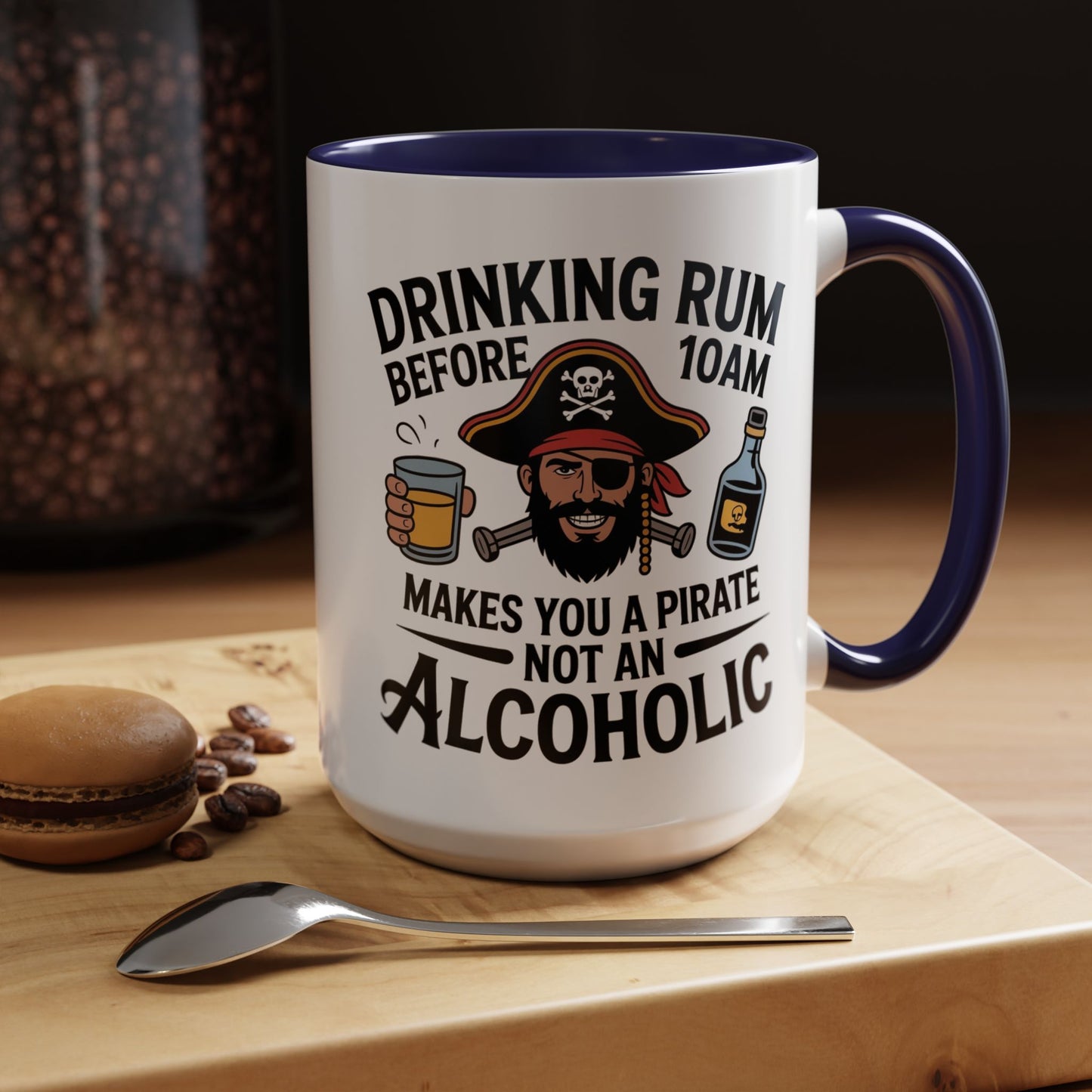 Pirate-Themed Coffee Mug, Fun Gift for Rum Lovers, Perfect for Pirate Parties, Nautical Decor, Unique Holiday Present