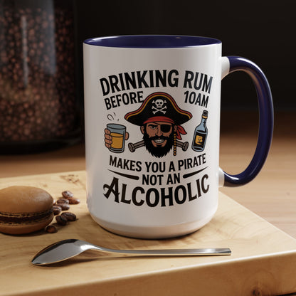 Pirate-Themed Coffee Mug, Fun Gift for Rum Lovers, Perfect for Pirate Parties, Nautical Decor, Unique Holiday Present