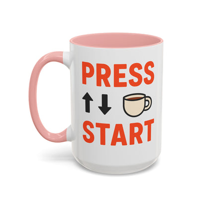 Press Start Retro Gamer Design, Fun Gifts for Gamers, Office Essentials, Tea Lovers, Unique Home Decor