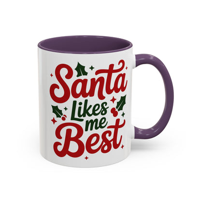 Santa Likes Me Best, Winter Decor, Gift for Coffee Lovers, Unique Present