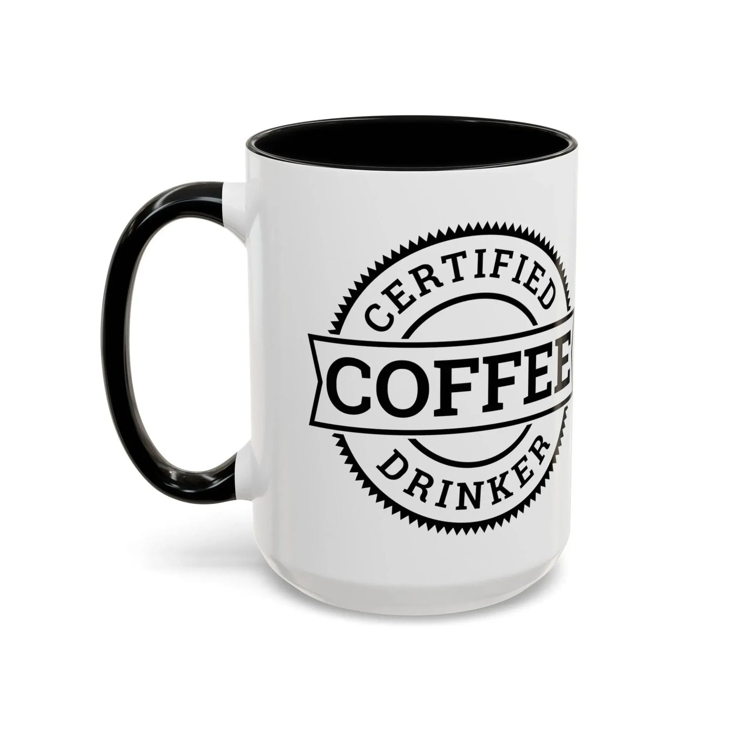 Certified coffee drinker 11oz two-tone ceramic mug - Unique gift for coffee lovers - Mug World