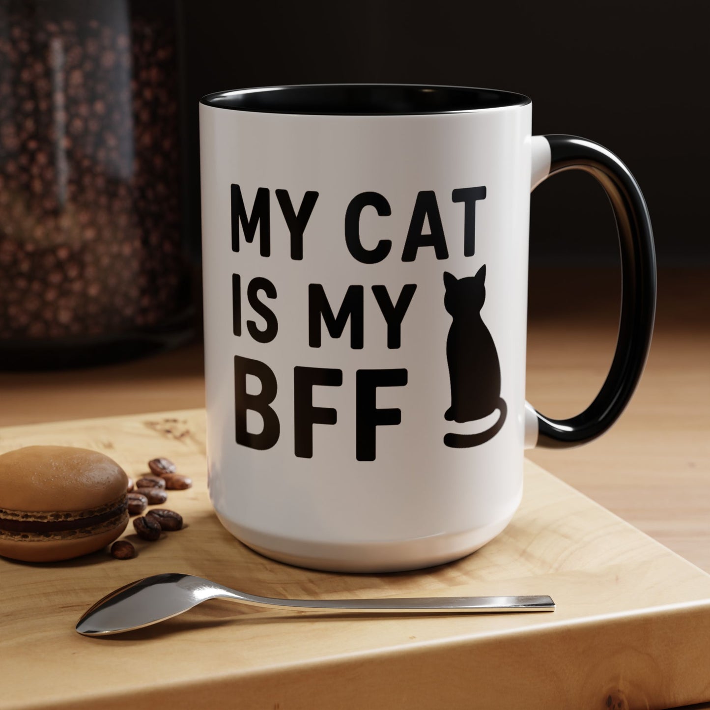 My Cat is My BFF - Perfect Gift for Pet Owners, Funny Pet Mug, Unique Cat Gifts, Cat Mom Mug, Animal Lover's Mug