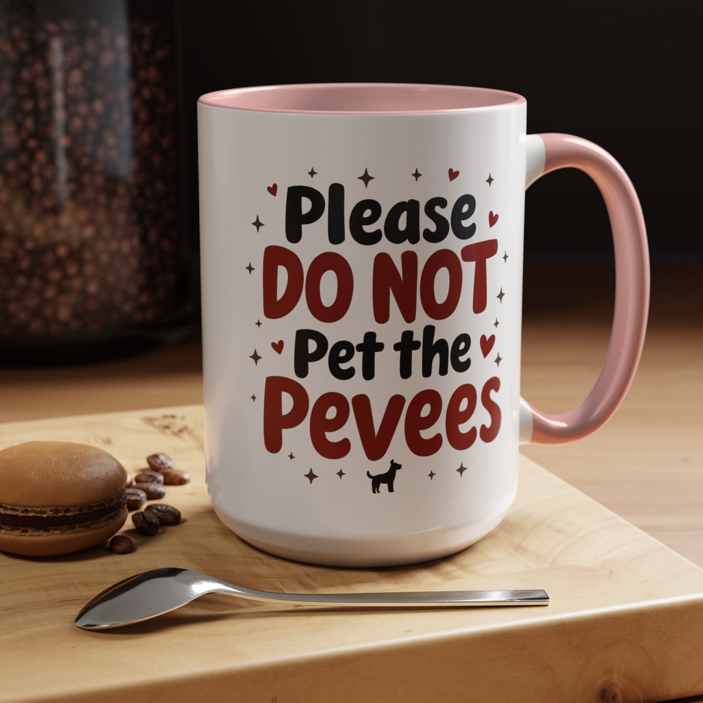 Whimsical Coffee Mug - "Please DO NOT Pet the Peeves"