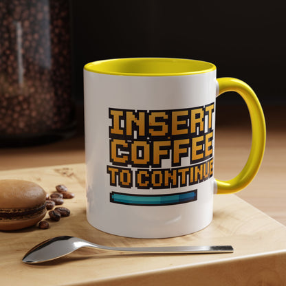 Insert Coffee to Continue, Gift for Tech Lovers, Office Desk Decor, Video Game Mug