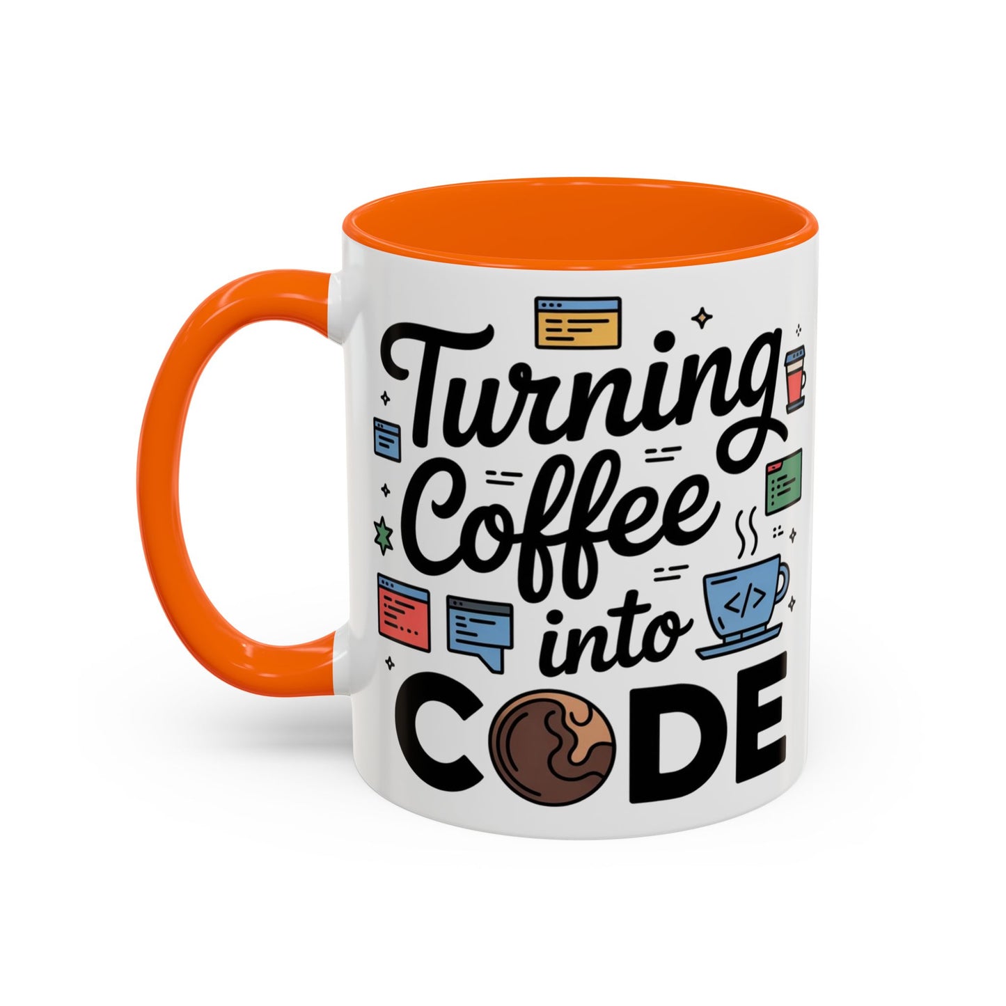 Turning Coffee into Code Mug, Programmer Gift, Coffee Lovers Cup, Tech Humor, Office Decor, Geeky Coffee Mug