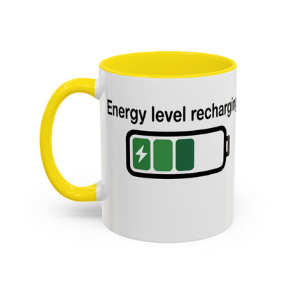 Recharge Your Energy Level, Gift for Tech Lovers, Office Desk Essential, Fun Quote Mug, Unique [...]