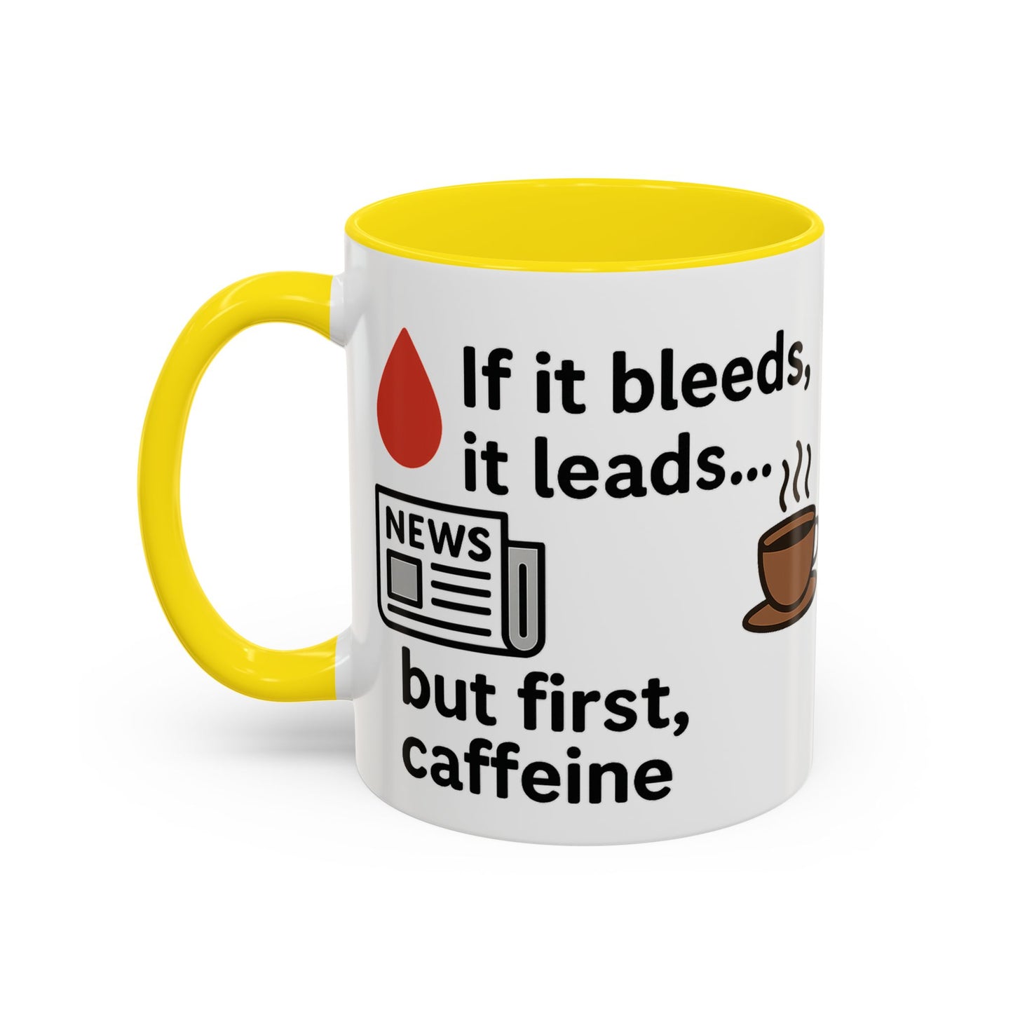 If it Bleeds it Leads Gift for Journalists, Writers, News Lovers, Unique Mug for Work or Home
