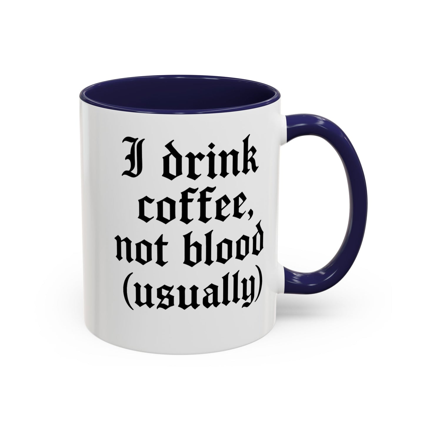 I Drink Coffee Not Blood (Usually), Funny Gift for Coffee Lovers, Black Accent Mug, Unique Kitchen Decor, [...]