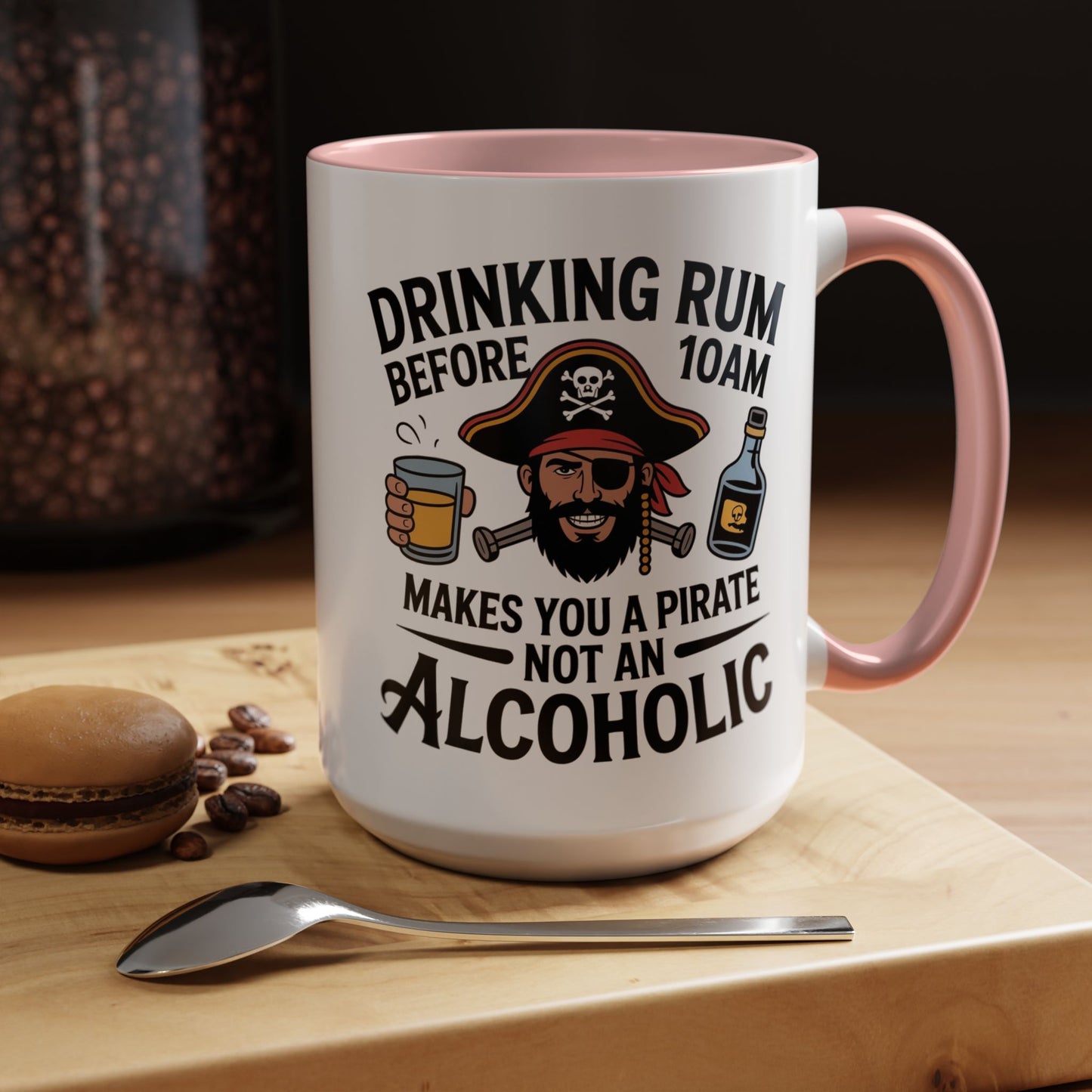 Pirate-Themed Coffee Mug, Fun Gift for Rum Lovers, Perfect for Pirate Parties, Nautical Decor, Unique Holiday Present