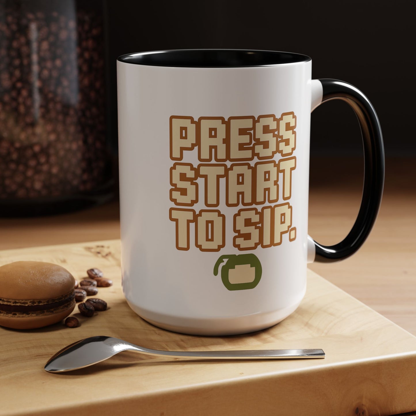 Press Start to Sip, Unique Gift for Gamers, Fun Birthday Present, Video Game Decor, Geeky Kitchenware