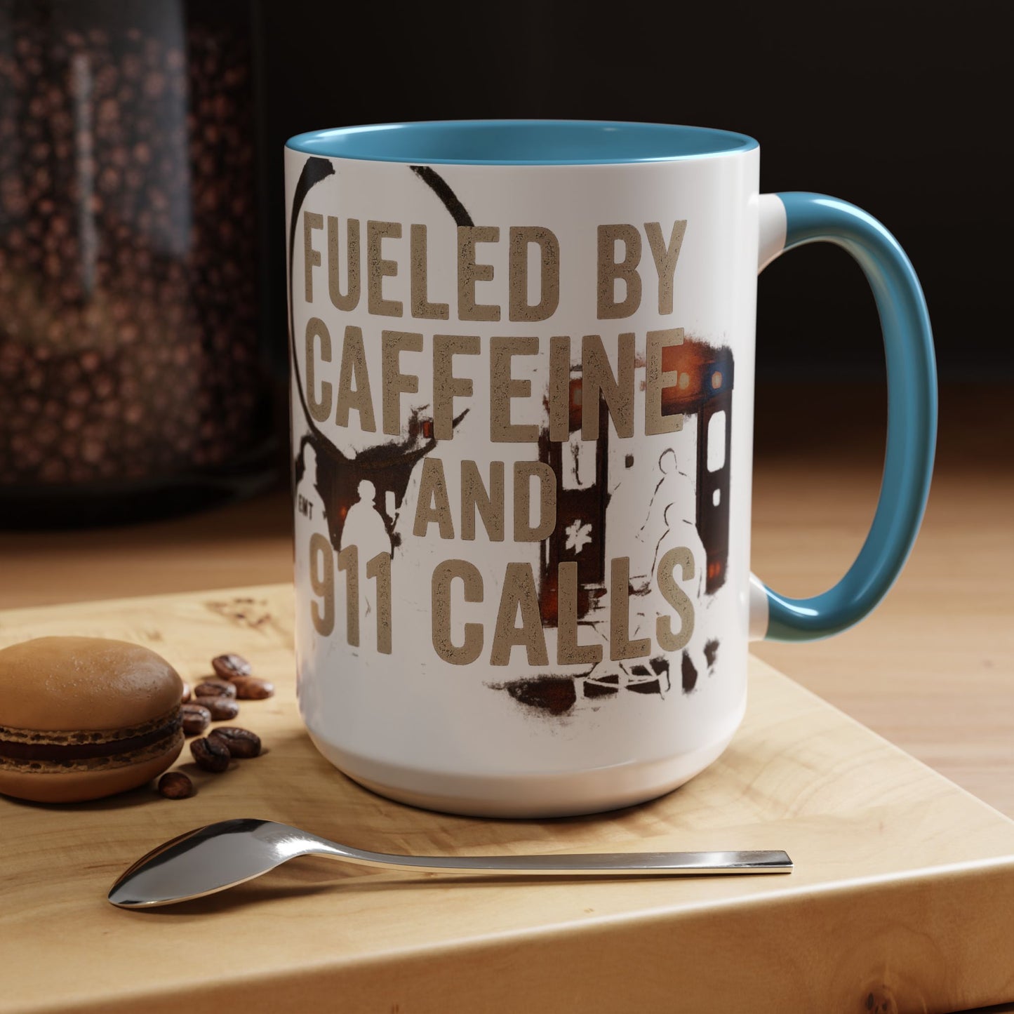 Fueled By Caffeine and 911 Calls – Perfect Gift for EMTs, Nurses, and First Responders