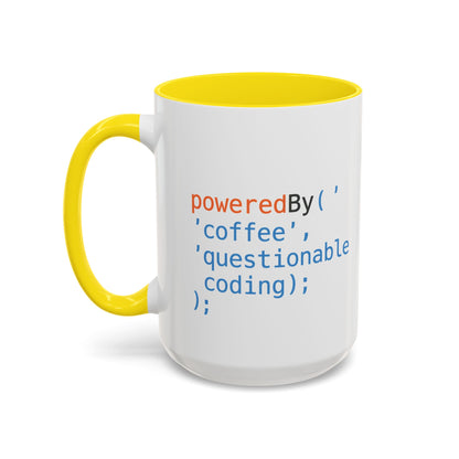 Coffee-Themed Accent Mug with Programmer Humor, Gift for Coders, Computer Enthusiasts, Office Use, Birthday, Tech Celebration