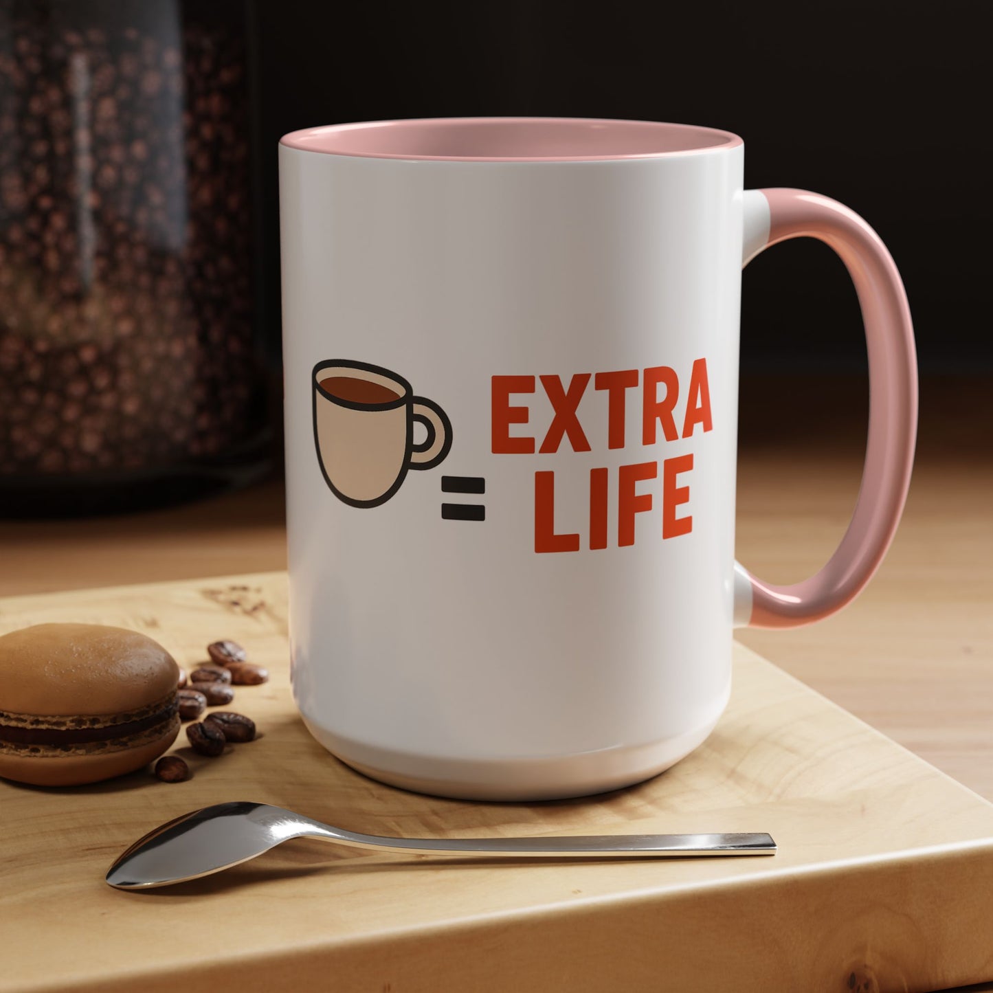 Coffee Extra Life Design, Unique Kitchen Decor, Birthday or Holiday Gift