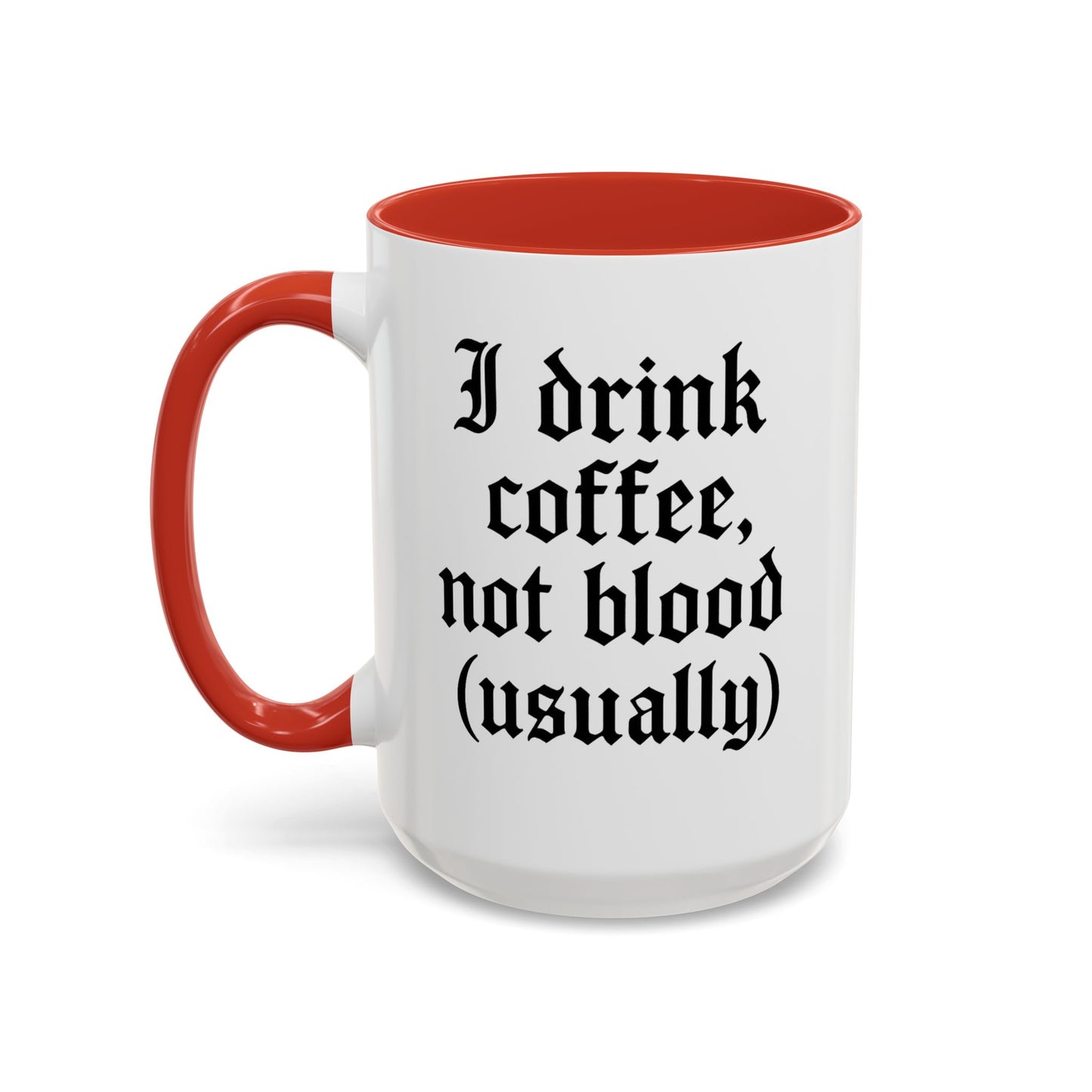 I Drink Coffee Not Blood (Usually), Funny Gift for Coffee Lovers, Black Accent Mug, Unique Kitchen Decor, [...]
