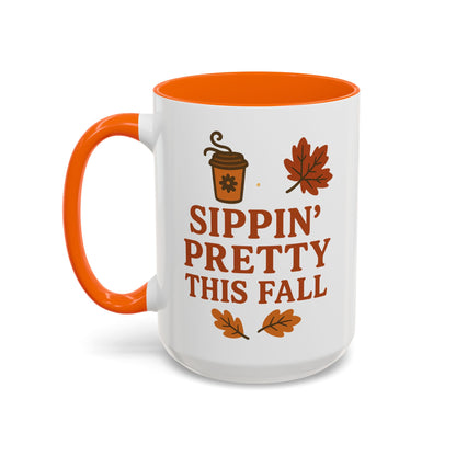 Sippin’ pretty this fall - Accent Coffee Mug (11, 15oz)