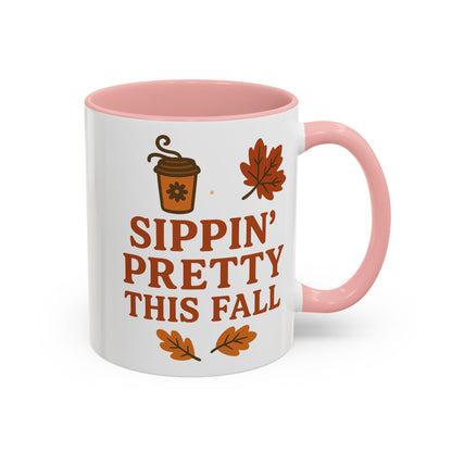 Sippin’ pretty this fall - Accent Coffee Mug (11, 15oz)