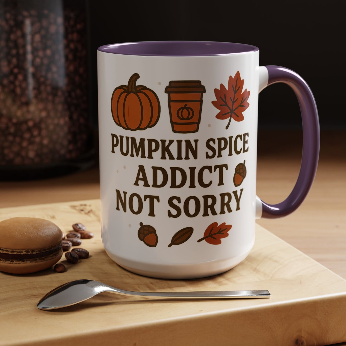 Pumpkin Spice Addict Coffee Mug, Cozy Fall Gift for Coffee Lovers, Autumn Decor, Cute Mug for Thanksgiving